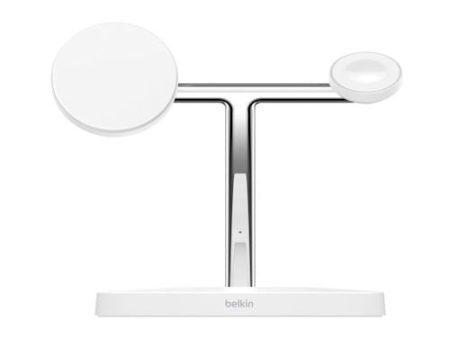 Base de Carregamento Belkin Sem Fio 3 em 1 MagSafe - Branco Online Hot Sale